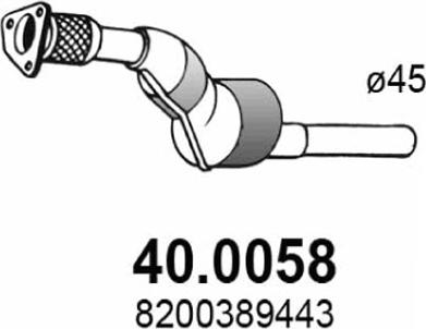 ASSO 40.0058 - Каталізатор autocars.com.ua