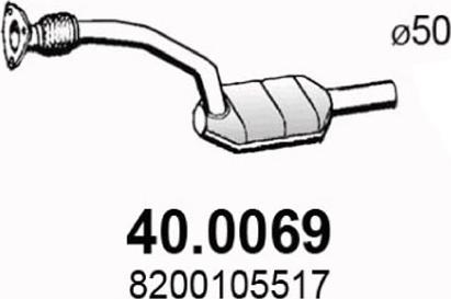 ASSO 40.0069 - Каталізатор autocars.com.ua