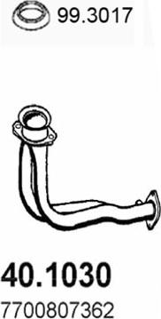 ASSO 40.1030 - Труба вихлопного газу autocars.com.ua