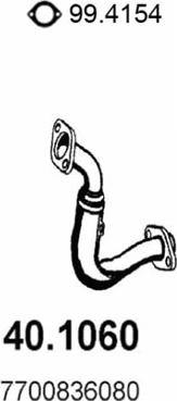 ASSO 40.1060 - Труба вихлопного газу autocars.com.ua