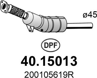 ASSO 40.15013 - сажі / частковий фільтр, система вихлопу ОГ autocars.com.ua