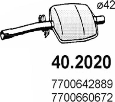 ASSO 40.2020 - Предглушітель вихлопних газів autocars.com.ua