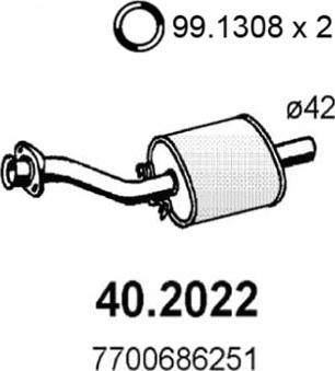 ASSO 40.2022 - Предглушітель вихлопних газів autocars.com.ua