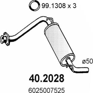 ASSO 40.2028 - Предглушітель вихлопних газів autocars.com.ua