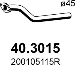 ASSO 40.3015 - Труба вихлопного газу autocars.com.ua