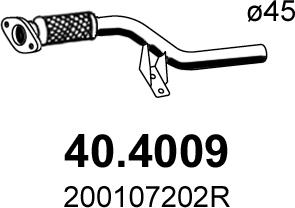 ASSO 40.4009 - Труба вихлопного газу autocars.com.ua