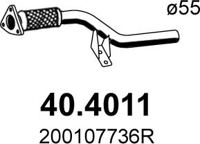ASSO 40.4011 - Труба вихлопного газу autocars.com.ua