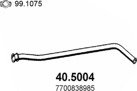 ASSO 40.5004 - Труба вихлопного газу autocars.com.ua