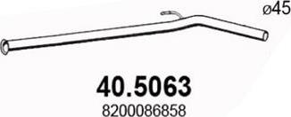 ASSO 40.5063 - Труба вихлопного газу autocars.com.ua