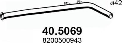 ASSO 40.5069 - Труба вихлопного газу autocars.com.ua