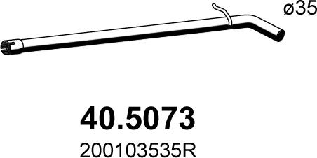 ASSO 40.5073 - Труба выхлопного газа avtokuzovplus.com.ua