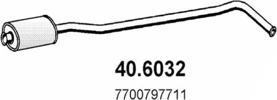 ASSO 40.6032 - Середній глушник вихлопних газів autocars.com.ua