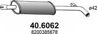 ASSO 40.6062 - Середній глушник вихлопних газів autocars.com.ua