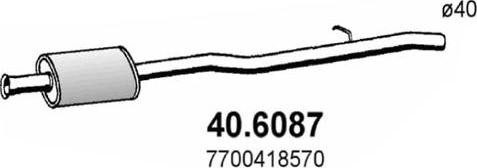 ASSO 40.6087 - Резонатор глушителя средний RENAULТ autodnr.net