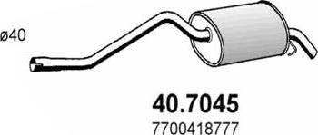 ASSO 40.7045 - Глушник вихлопних газів кінцевий autocars.com.ua