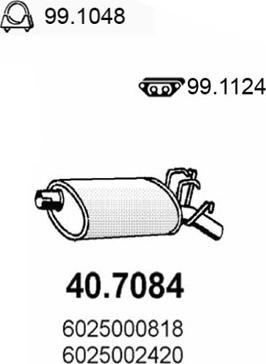 ASSO 40.7084 - Глушник вихлопних газів кінцевий autocars.com.ua