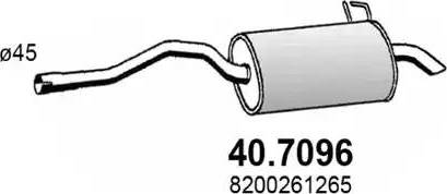 ASSO 40.7096 - Глушник вихлопних газів кінцевий autocars.com.ua