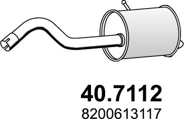 ASSO 40.7112 - Глушник вихлопних газів кінцевий autocars.com.ua