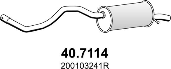 ASSO 40.7114 - Глушитель выхлопных газов, конечный avtokuzovplus.com.ua
