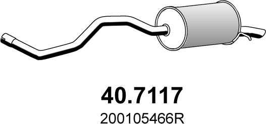 ASSO 40.7117 - Глушитель выхлопных газов, конечный avtokuzovplus.com.ua