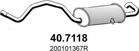 ASSO 40.7118 - Глушитель выхлопных газов, конечный avtokuzovplus.com.ua