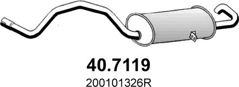 ASSO 40.7119 - Глушитель выхлопных газов, конечный avtokuzovplus.com.ua