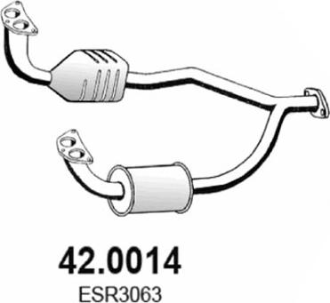 ASSO 42.0014 - Каталізатор autocars.com.ua