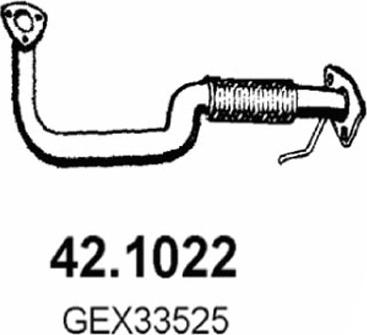 ASSO 42.1022 - Труба вихлопного газу autocars.com.ua