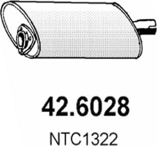 ASSO 42.6028 - Середній глушник вихлопних газів autocars.com.ua