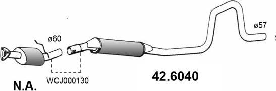 ASSO 42.6040 - Средний глушитель выхлопных газов autodnr.net
