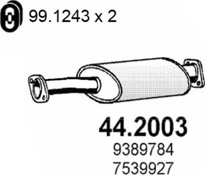 ASSO 44.2003 - Предглушітель вихлопних газів autocars.com.ua