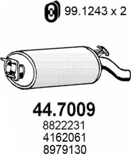 ASSO 44.7009 - Глушитель выхлопных газов, конечный avtokuzovplus.com.ua