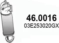 ASSO 46.0016 - Каталізатор autocars.com.ua