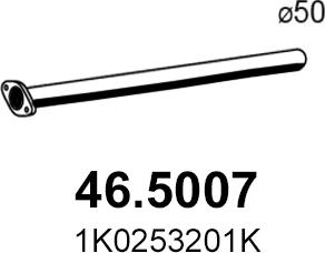 ASSO 46.5007 - Труба вихлопного газу autocars.com.ua