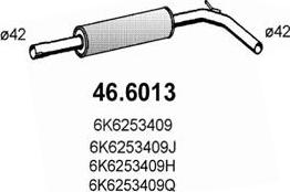 ASSO 46.6013 - Средний глушитель выхлопных газов avtokuzovplus.com.ua