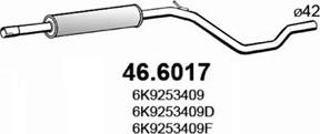 ASSO 46.6017 - Середній глушник вихлопних газів autocars.com.ua