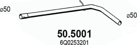 ASSO 50.5001 - Труба вихлопного газу autocars.com.ua