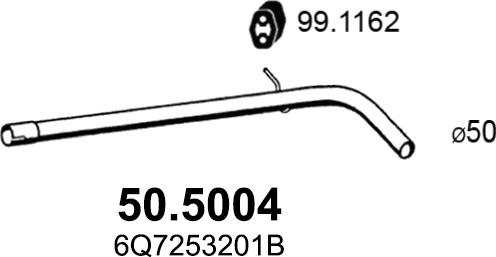 ASSO 50.5004 - Труба выхлопного газа avtokuzovplus.com.ua