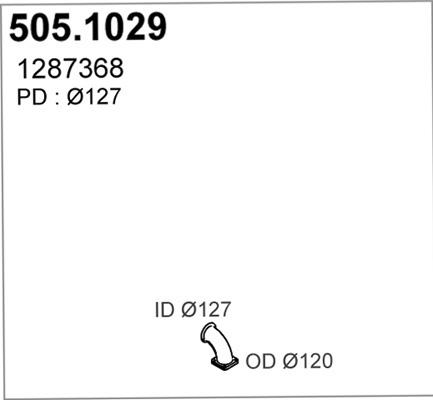 ASSO 505.1029 - Труба вихлопного газу autocars.com.ua
