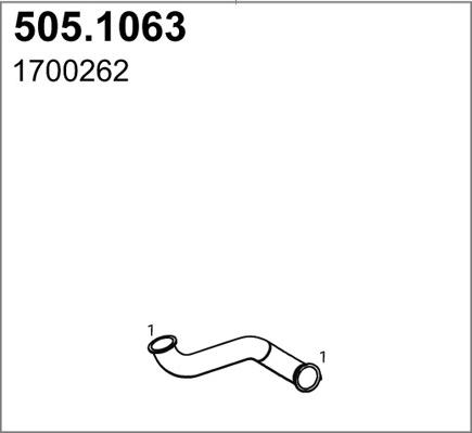 ASSO 505.1063 - Труба вихлопного газу autocars.com.ua