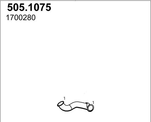 ASSO 505.1075 - Труба вихлопного газу autocars.com.ua