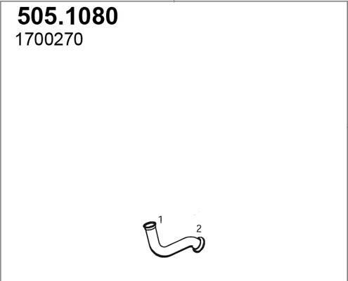 ASSO 505.1080 - Труба вихлопного газу autocars.com.ua