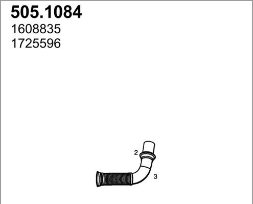 ASSO 505.1084 - Труба вихлопного газу autocars.com.ua
