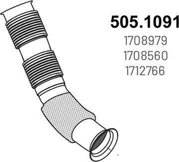 ASSO 505.1091 - Труба выхлопного газа avtokuzovplus.com.ua