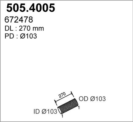 ASSO 505.4005 - Гофрированная труба, выхлопная система autodnr.net