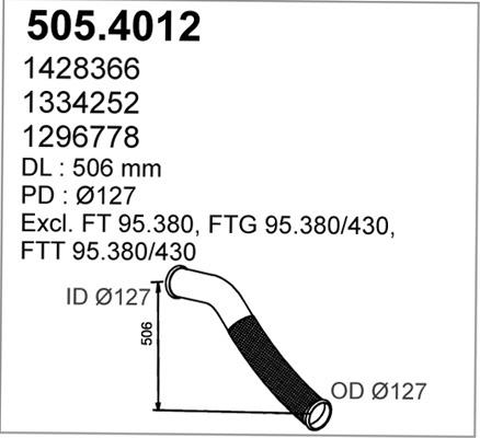 ASSO 505.4012 - Гофрированная труба, выхлопная система avtokuzovplus.com.ua