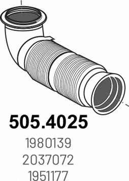 ASSO 505.4025 - Труба выхлопного газа avtokuzovplus.com.ua