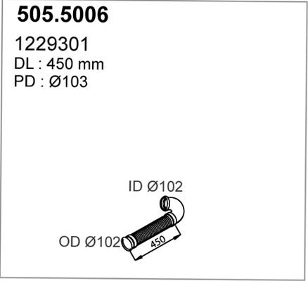 ASSO 505.5006 - Труба вихлопного газу autocars.com.ua