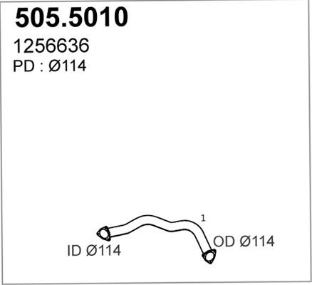 ASSO 505.5010 - Труба выхлопного газа avtokuzovplus.com.ua