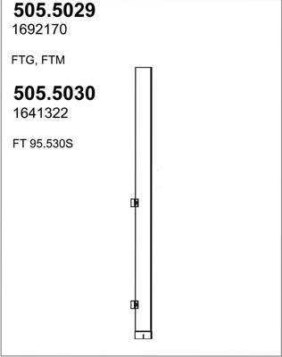 ASSO 505.5029 - Труба вихлопного газу autocars.com.ua